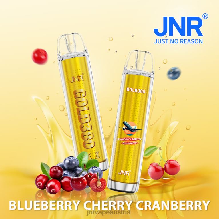 884TT43 jnr gold380 Heidelbeere, Kirsche, Cranberry - JNR Vape Austria