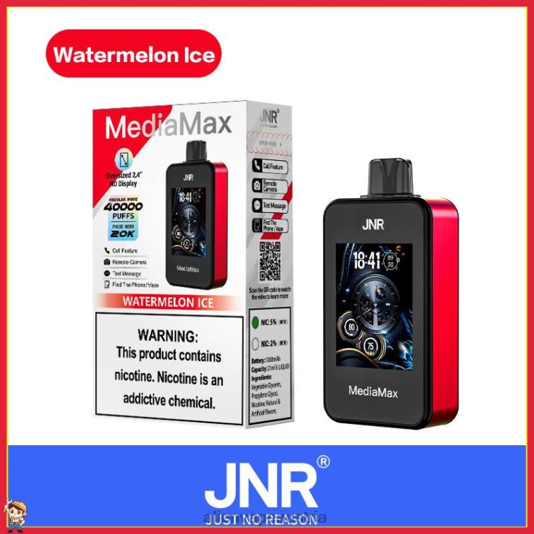 JNR MediaMax 40.000 Puff 882F618 Wassermeloneneis JNR vape pods