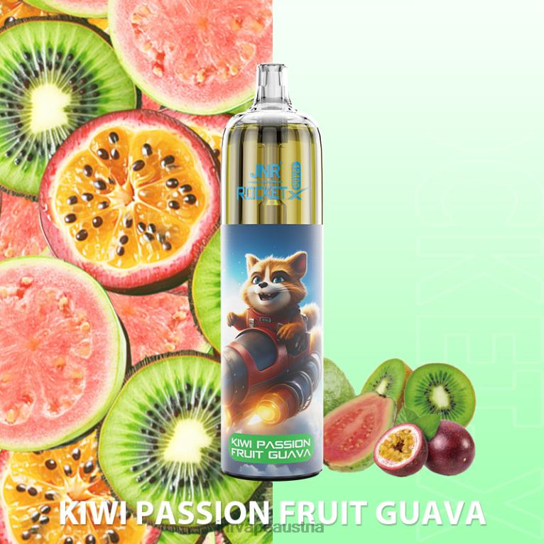 884TT123 JNR Rocket-X Kiwi, Passionsfrucht, Guave - JNR Vape Austria