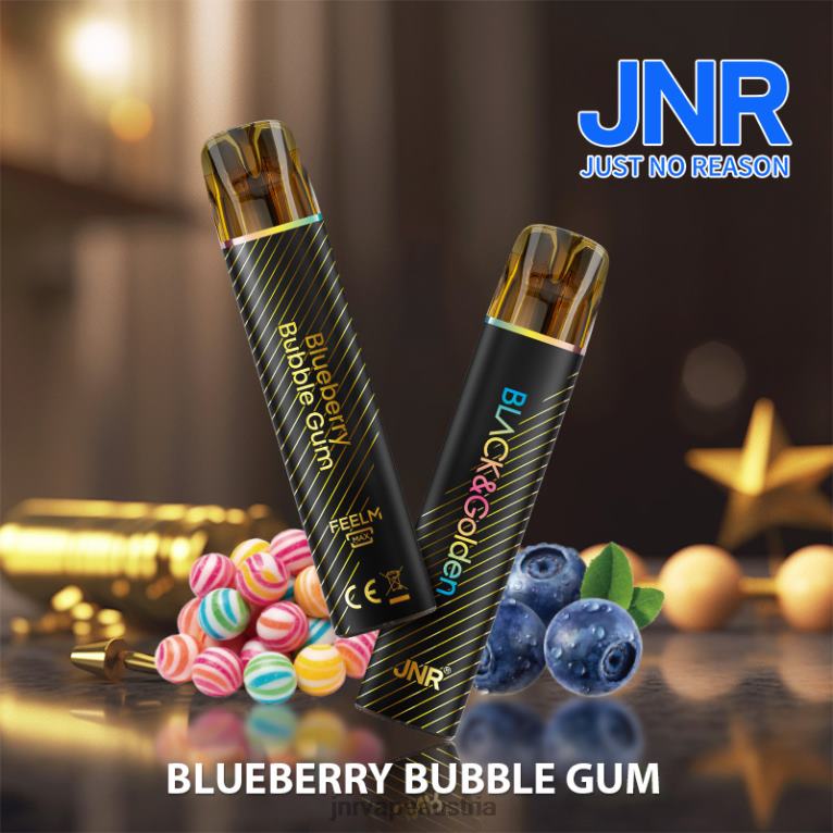 884TT273 Jr. Black & Gloden Blaubeer-Kaugummi - JNR Vape Austria