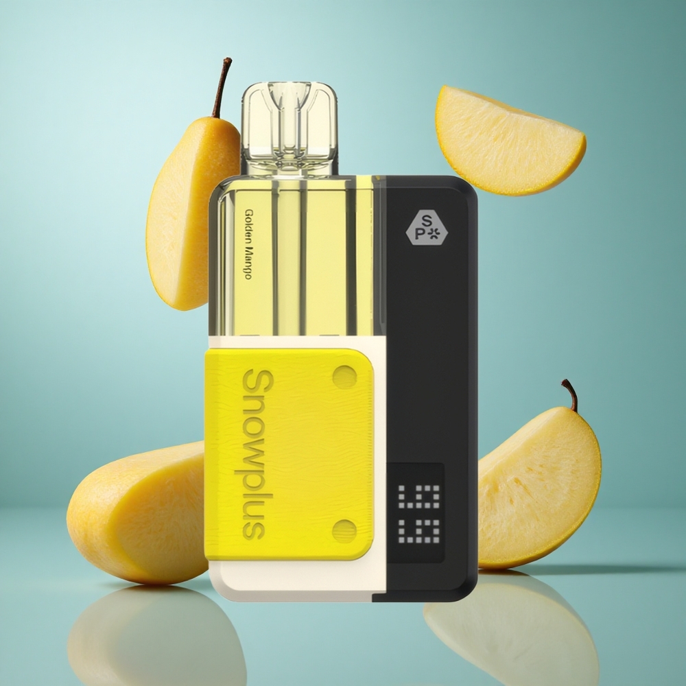 Snowplus Swift 15000 Züge Pod Kit Goldene Mango mit wiederverwendbarem Akku und austauschbarem 2+10 ml Nachfüllset