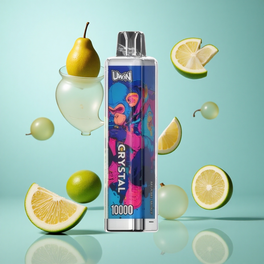 Uwin Crystal 10000 Puffs Miami Minze mit RGB-Licht und 18ml E-Liquid