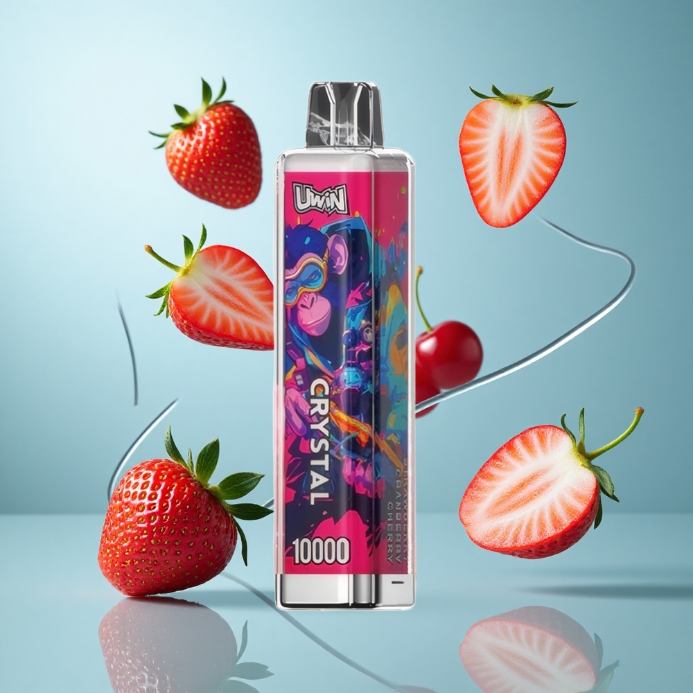 Uwin Crystal 10000 Züge Einweg-Vape Erdbeere Cranberry Kirsche RGB-Beleuchtung