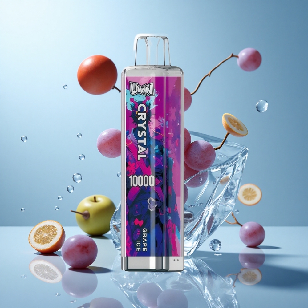 Uwin Crystal 10000 Züge Einweg-Vape Graueis mit RGB-Beleuchtung