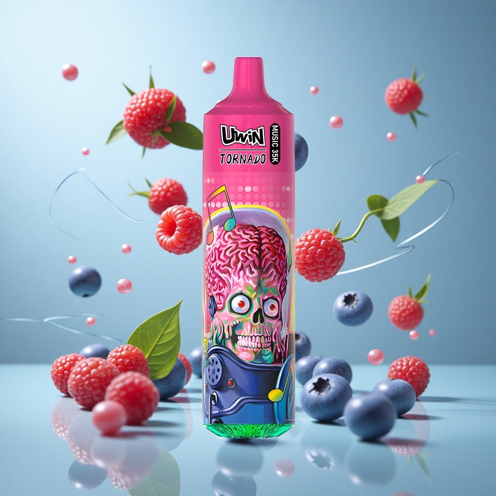 Uwin Tornado 35K Einweg-Vape Blaubeere-Himbeere mit Typ-C-Ladung