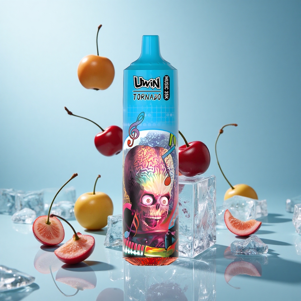 Uwin Tornado 35K Kirsch-Eis Musik Wegwerf-Vape mit 35000 Puffs