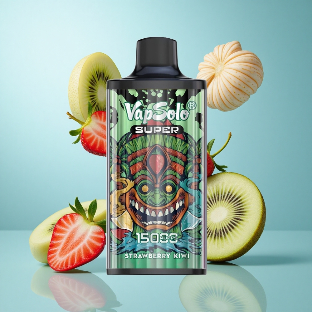 Vapsolo Super 15000 Züge Einweg-Vape Erdbeer-Kiwi 850mah Mesh Coil