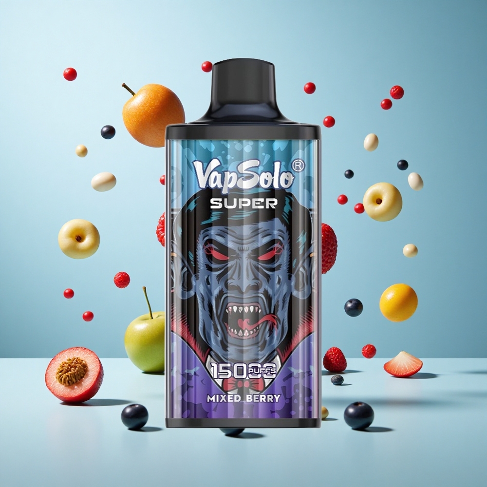 Vapsolo Super 15000 Züge Einweg-Vape Mischbeeren Typ-C 850mAh