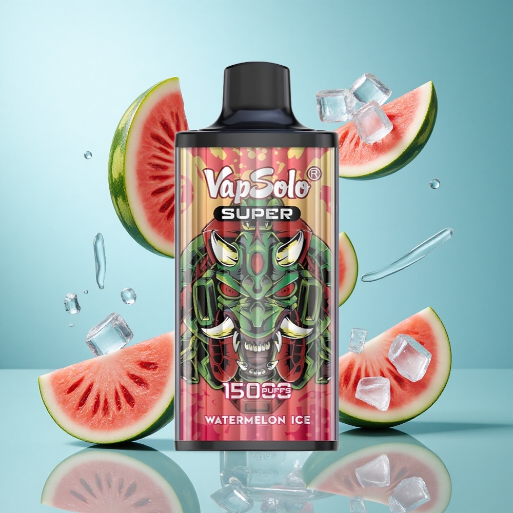 Vapsolo Super 15000 Züge Einweg-Vape Wassermelone-Eis 850mAh Mesh Coil