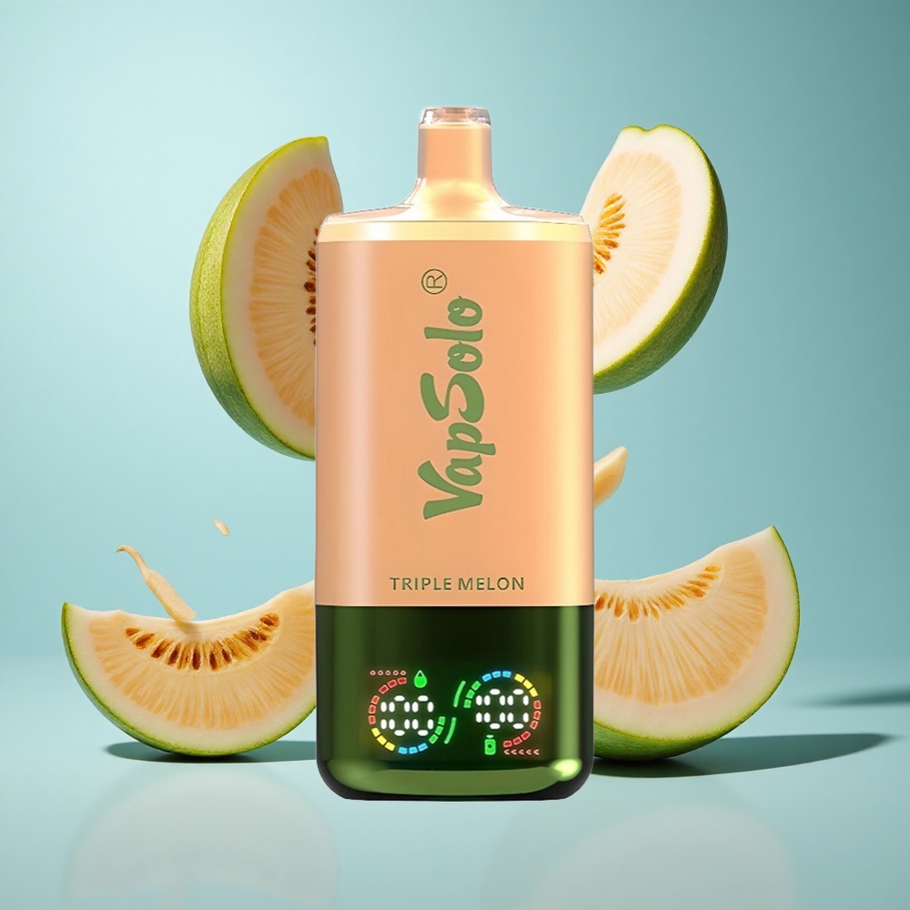 VapSolo Triple 30000 Züge Einweg-Vape Dreifach-Melone Typ-C