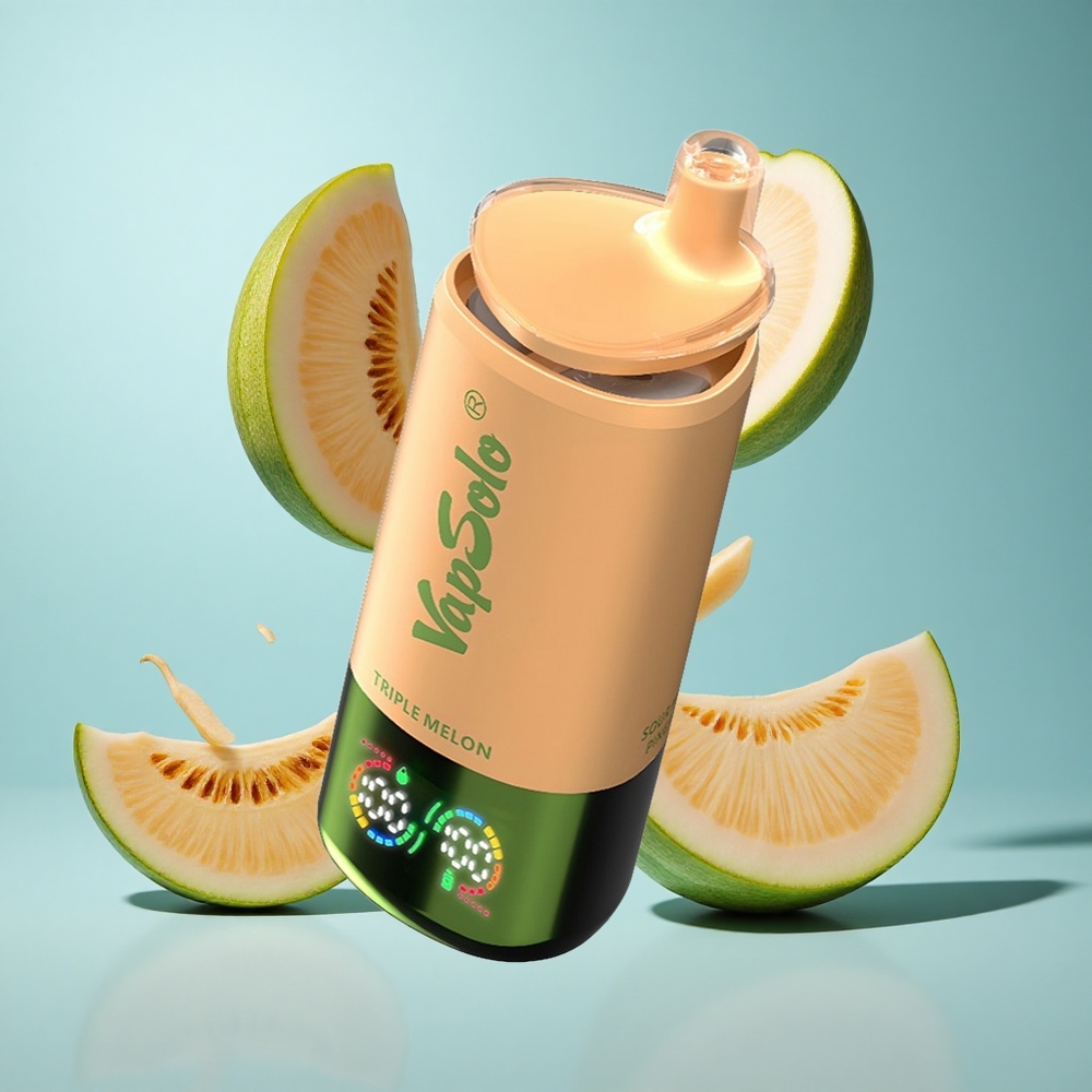 VapSolo Triple 30000 Züge Einweg-Vape Dreifach-Melone Typ-C