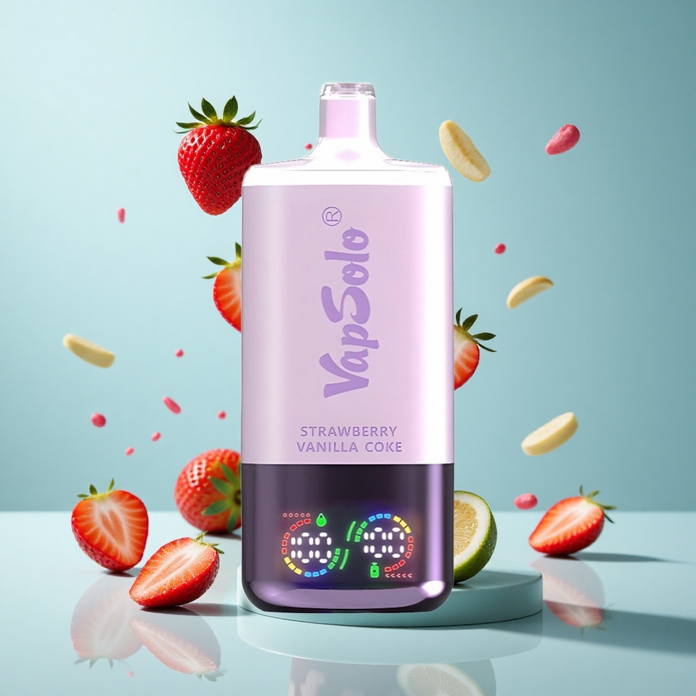 VapSolo Triple 30000 Züge Einweg-Vape Erdbeer-Vanille-Cola Typ-C