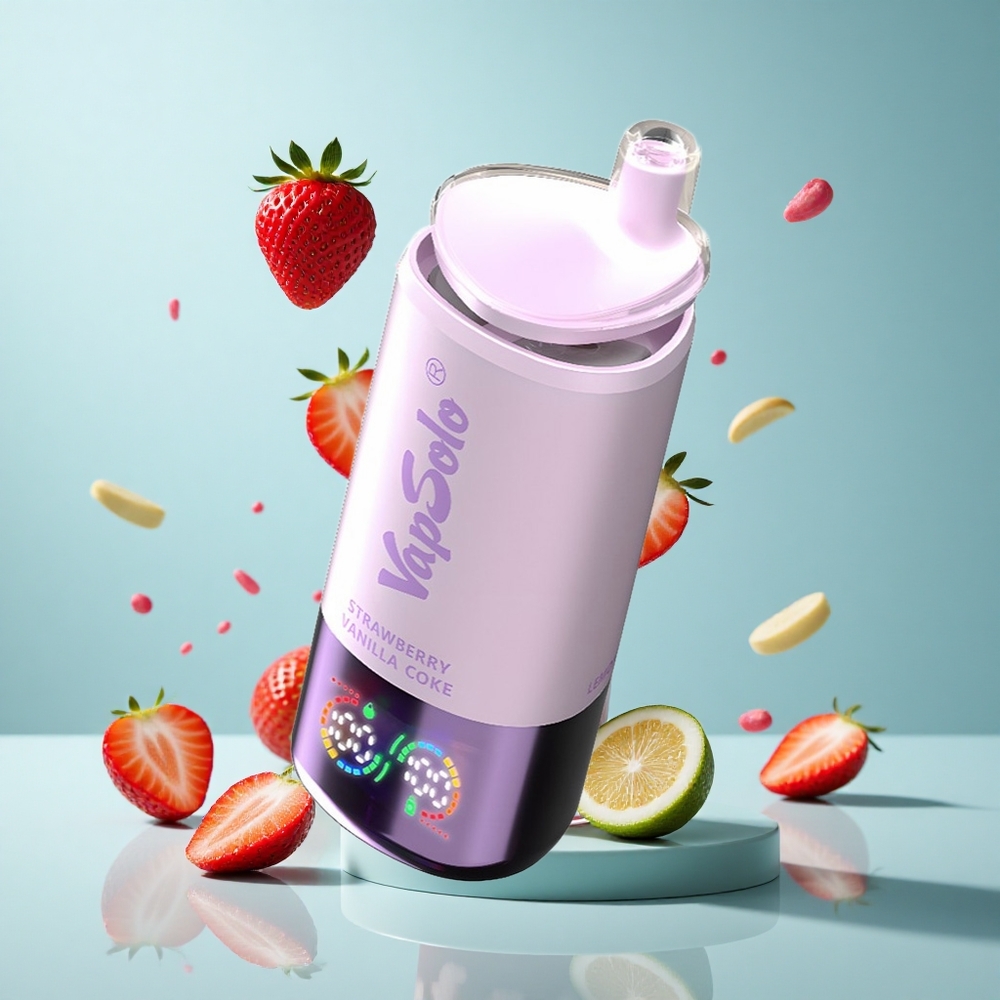 VapSolo Triple 30000 Züge Einweg-Vape Erdbeer-Vanille-Cola Typ-C