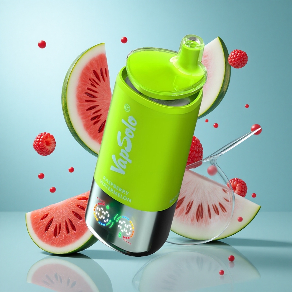 VapSolo Triple 30000 Züge Einweg-Vape Himbeere Wassermelone Typ-C