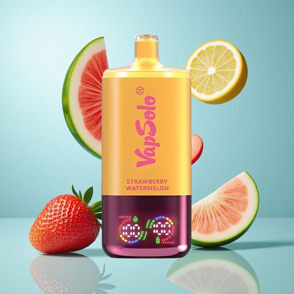 VapSolo Triple 30000 Züge Erdbeer-Wassermelone & Zitrone-Pfirsich 40ml E-Liquid