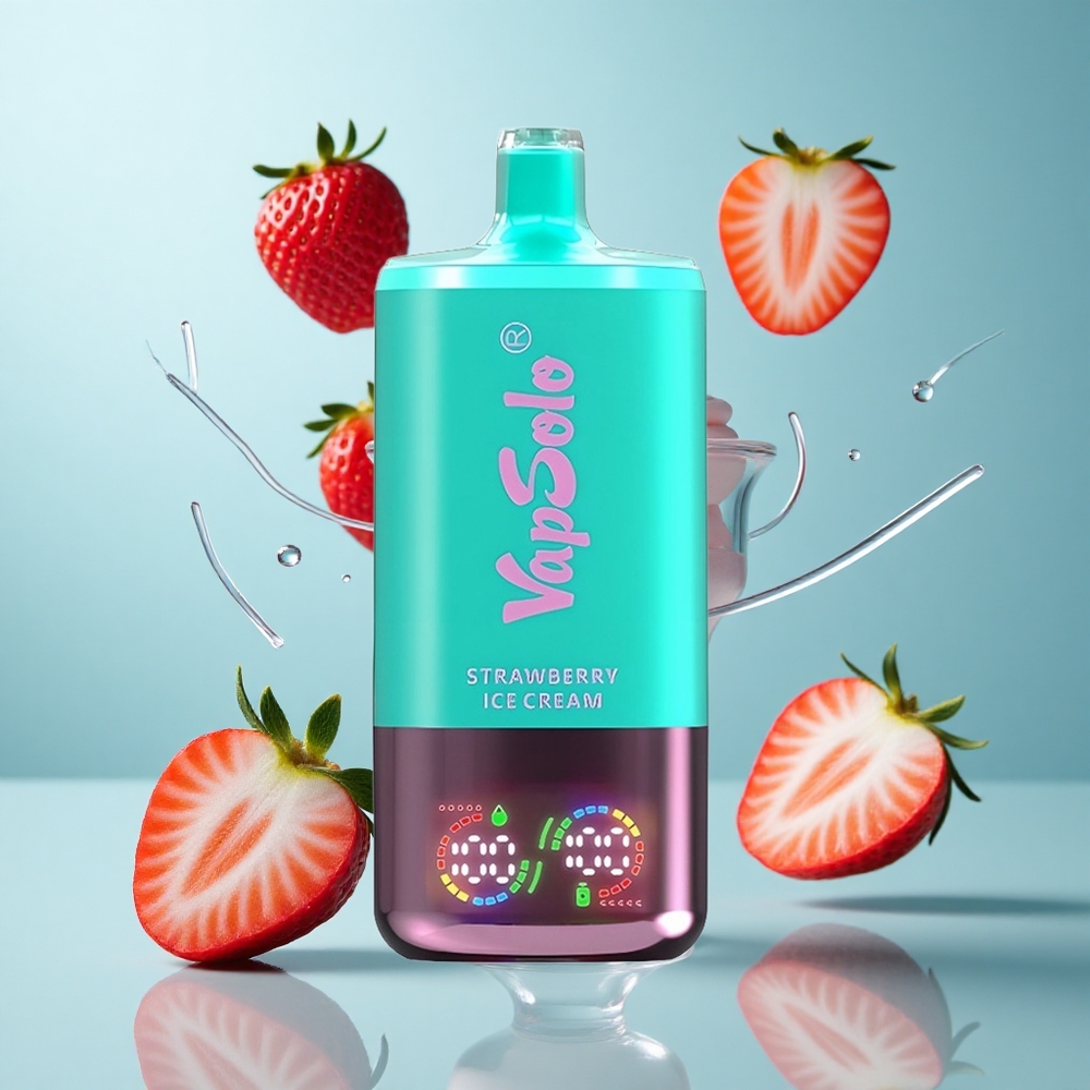 Vapsolo Triple 30000 Züge Einweg-Vape Erdbeereiscreme Typ-C