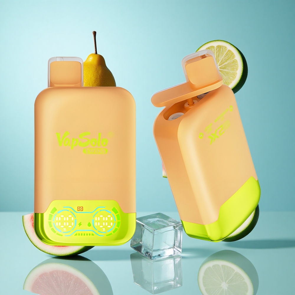 Vapsolo Twins 20000 Züge Einweg-Vape Zitronenlimette & Wassermeloneneis mit Typ-C-Ladung