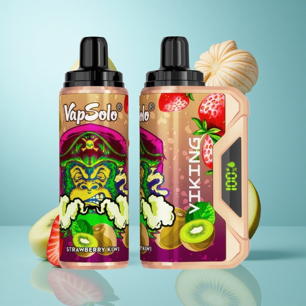 VapSolo VIKING 12000 Züge Einweg-Vape Erdbeer-Kiwi mit Typ-C-Ladung