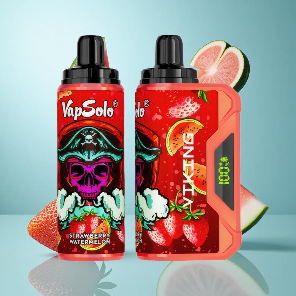 VapSolo VIKING 12000 Züge Einweg-Vape Erdbeer-Wassermelone mit 22ml E-Liquid