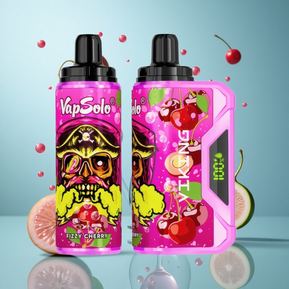 VapSolo VIKING 12000 Züge Einweg-Vape Knisternde Kirsche mit 22ml E-Liquid