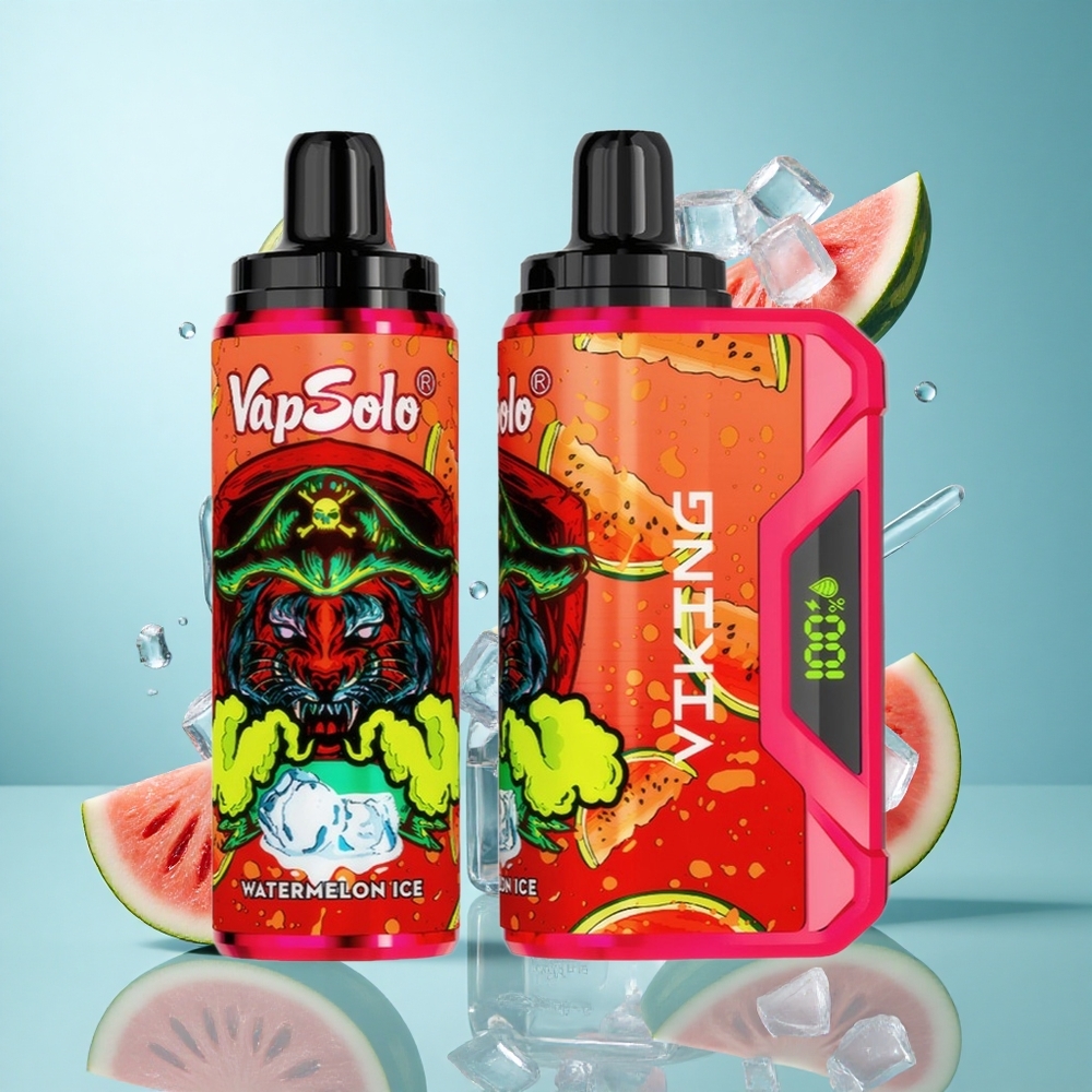 VapSolo VIKING 12000 Züge Einweg-Vape Wassermelone-Eis mit Typ-C-Ladung