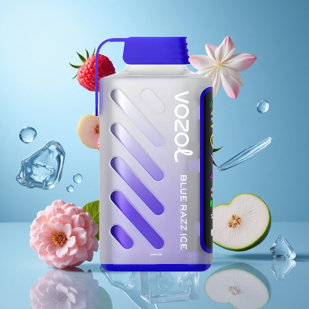 VOZOL Gear Power 20000 Züge Einweg-Vape Blaue Himbeere Eis Dual Mesh Coil