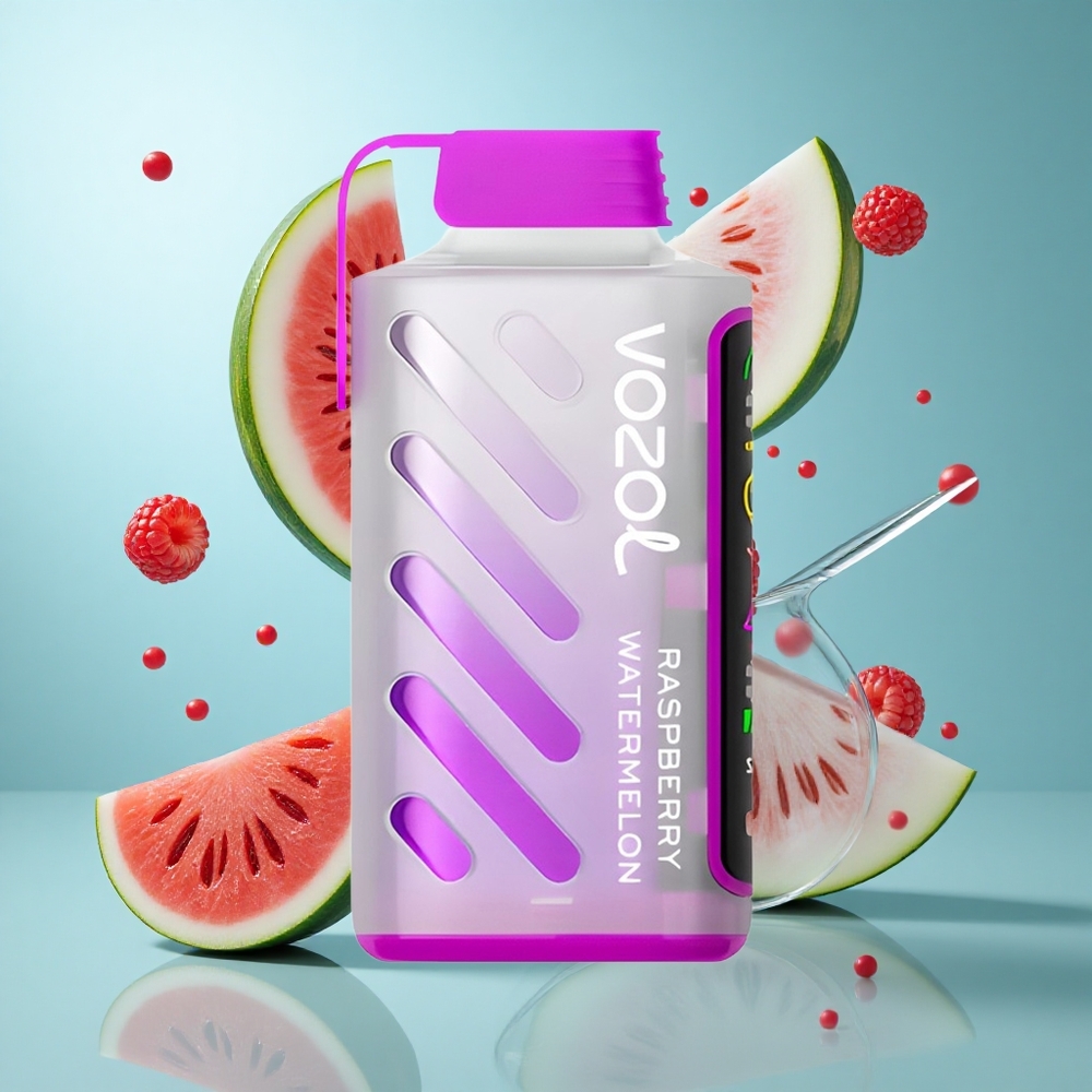 VOZOL Gear Power 20000 Züge Einweg-Vape Himbeere Wassermelone Dual Mesh Coil