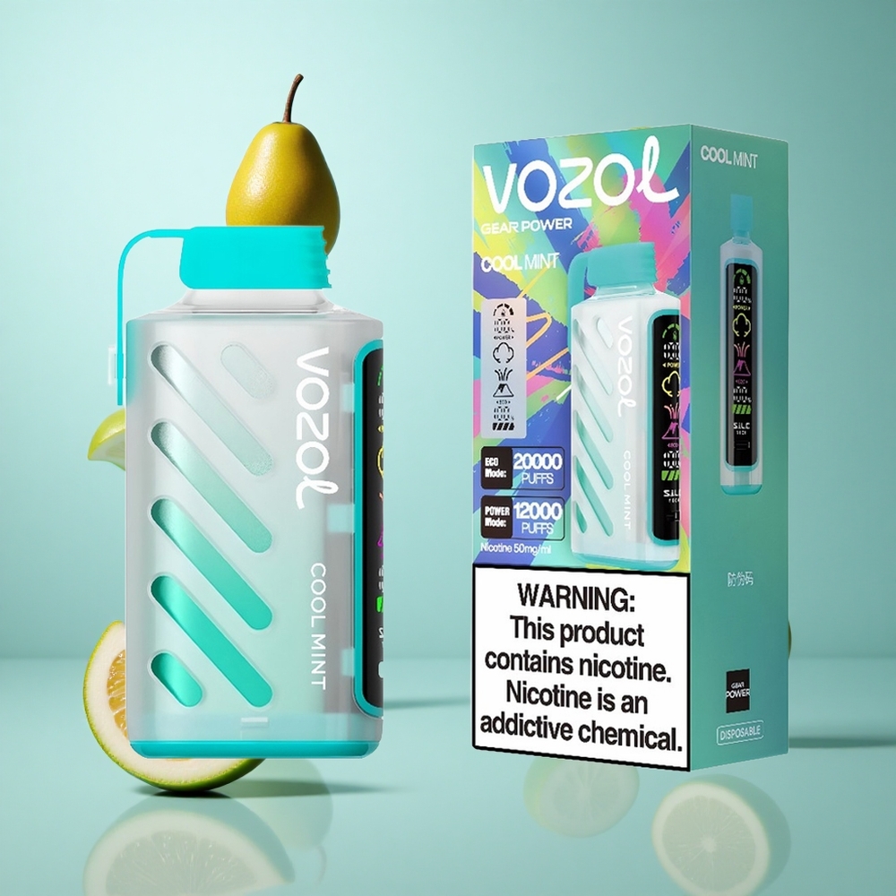 VOZOL Gear Power 20000 Züge Einweg-Vape Kühle Minze Dual Mesh Coil