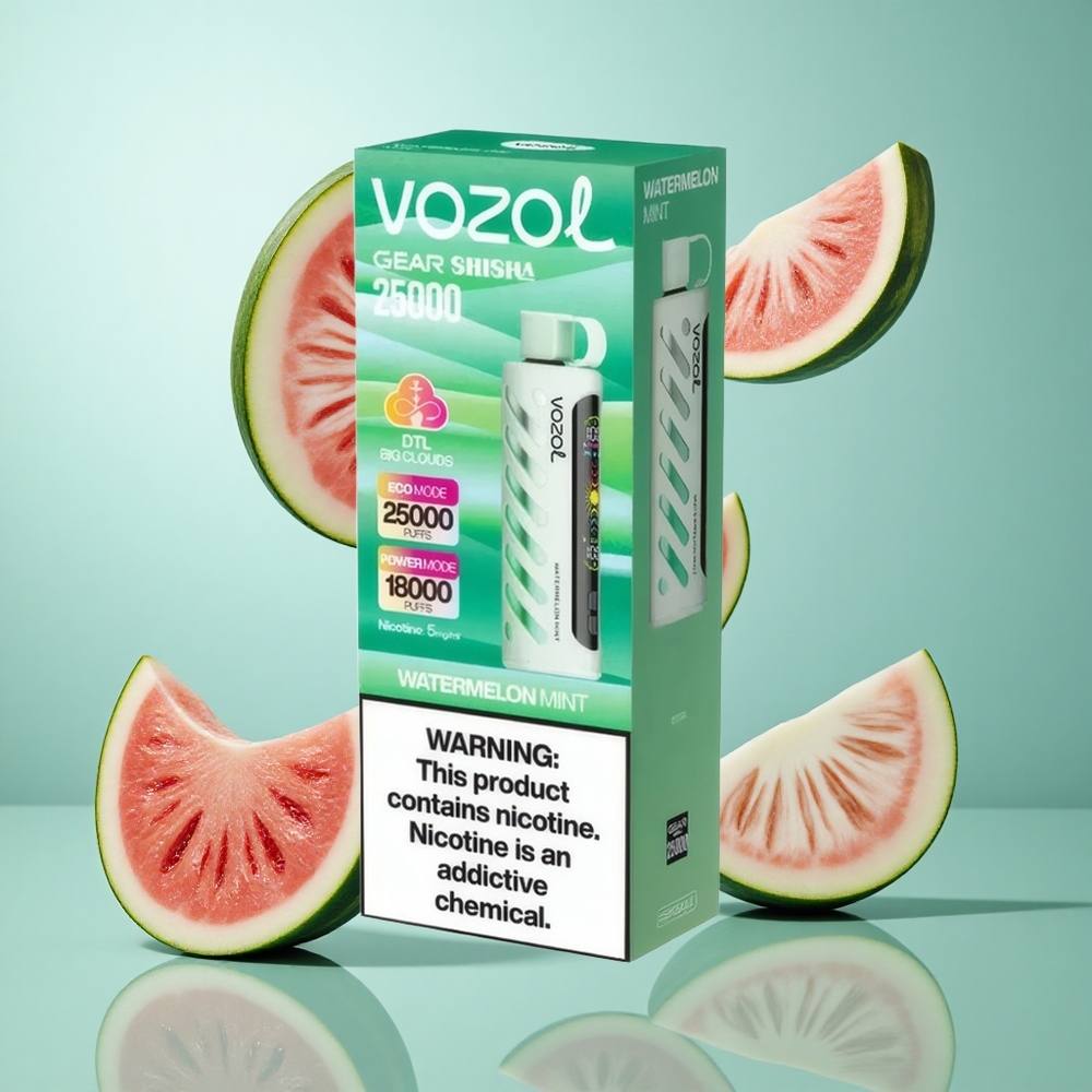 VOZOL Gear Shisha 25000 Züge Wasserminze Einweg-Vape